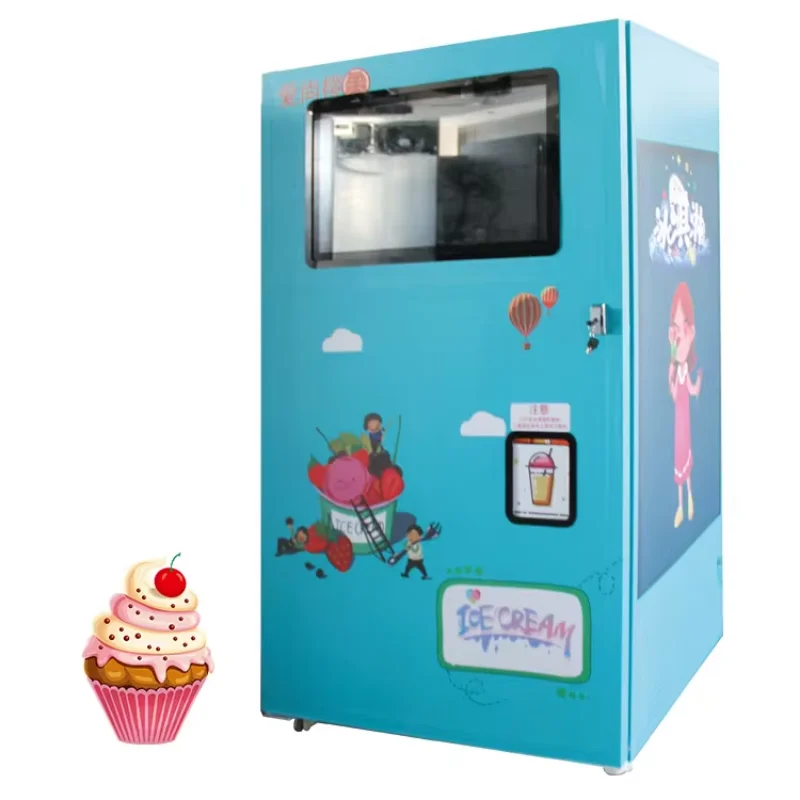 YG Self Service Soft Ice Cream Vending Machine Customized Shopping Mall Popular Kids Ice Cream Making Machine Price for USA