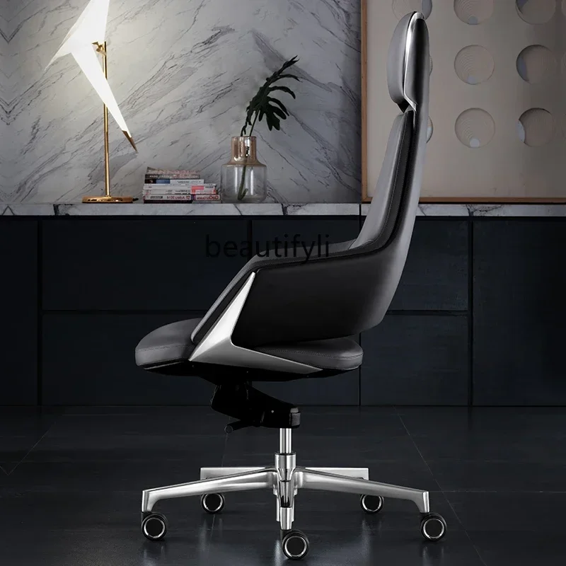 New Light luxury boss chair, computer chair, home study reclining chair, business leather office chair