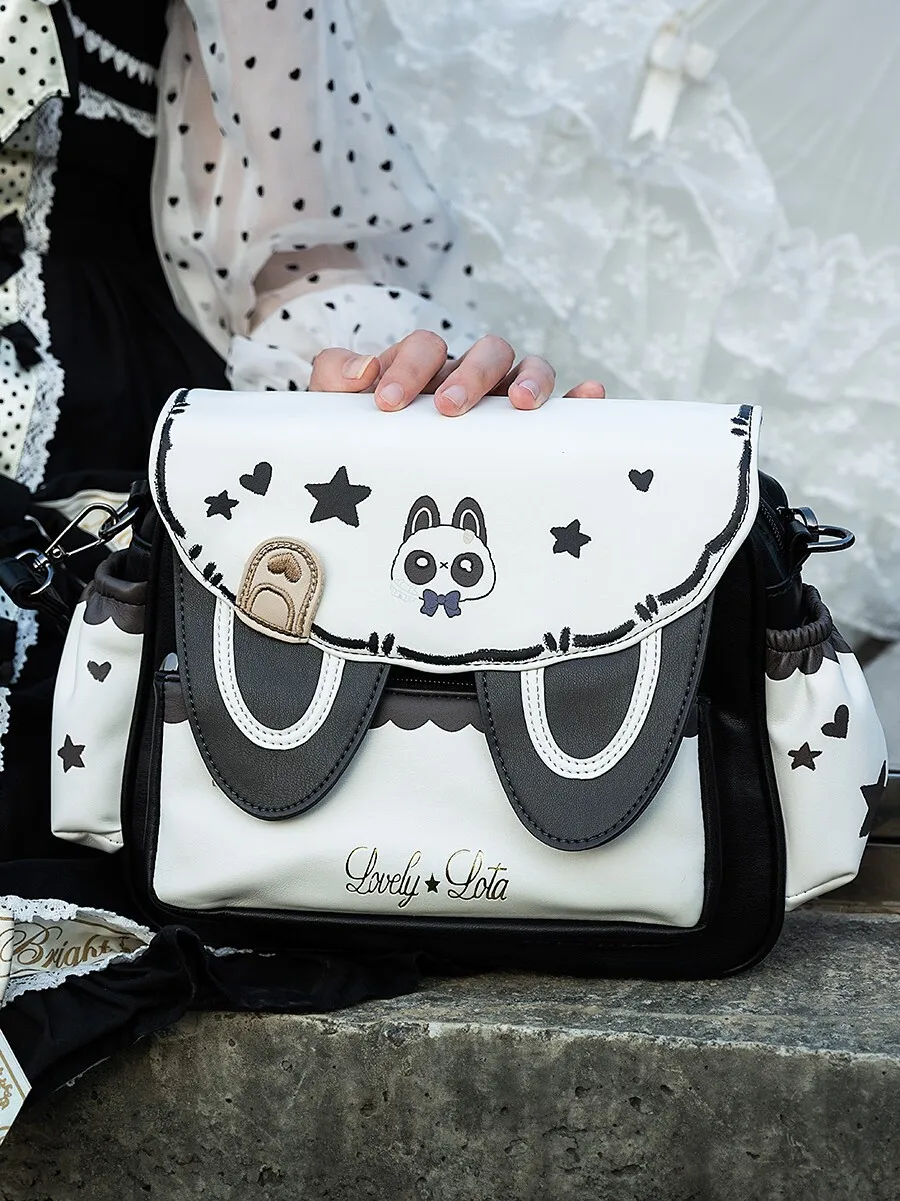 

Японская оригинальная сумка-мессенджер с кроличьими ушками в стиле Лолита, с милым звездным принтом, женская, в стиле Y2K, повседневная, универсальная, для отдыха и путешествий