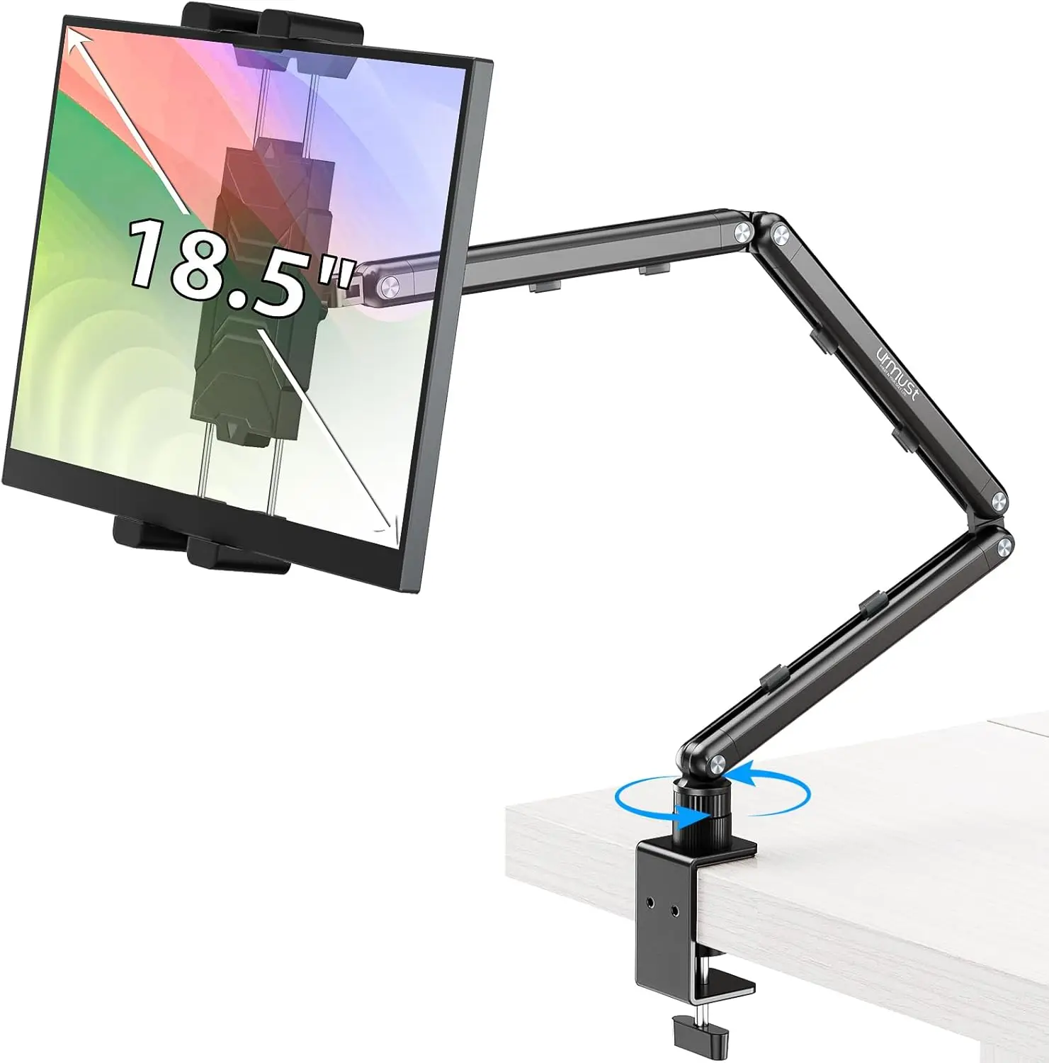 

Adjustable Portable Monitor Stand for 4.7-18.5 Inch Tablets, Desktop Holder with Anti-Slip Base