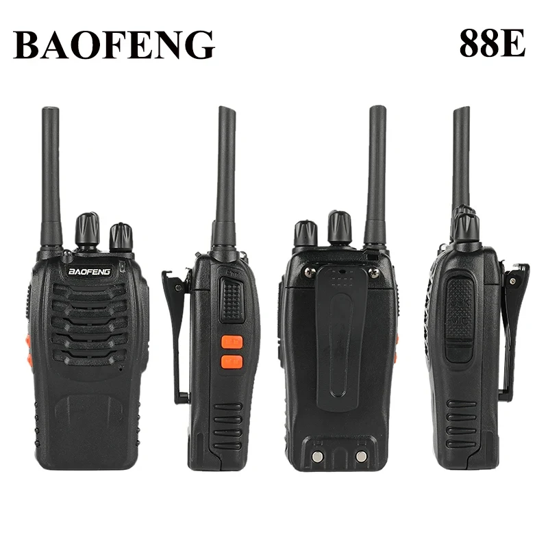 Baofeng BF-88E 워키토키 PMR 핸드헬드 인터콤 커뮤니케이터, 홈 호텔 라디오 라이센스 무료 라디오, 446MHz, 1800mAh, 5W