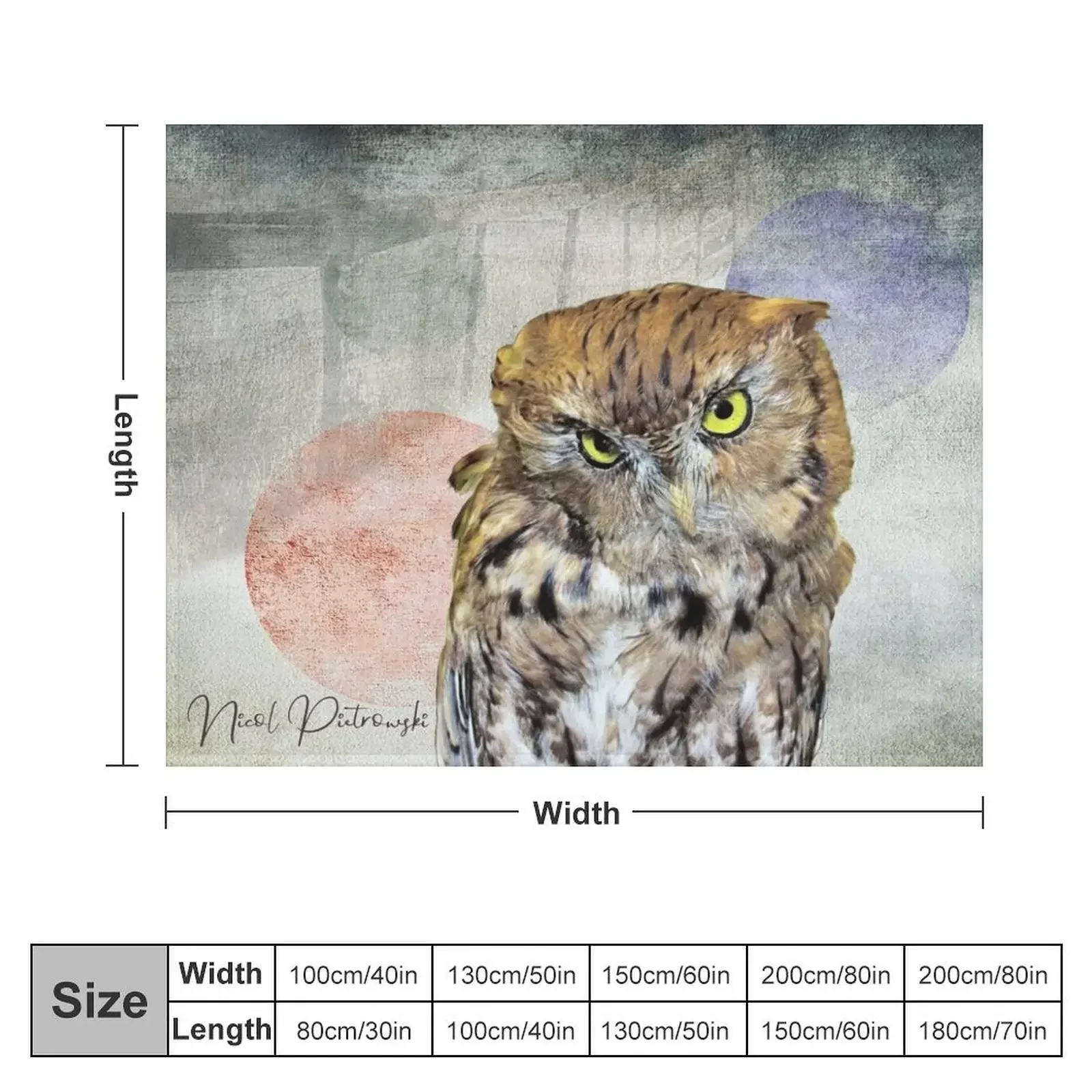 Cute Rustic Screech Owl Fence Modern Cottage Chic Country Art A653 Throw Blanket Moving Bed Fashionable Blankets