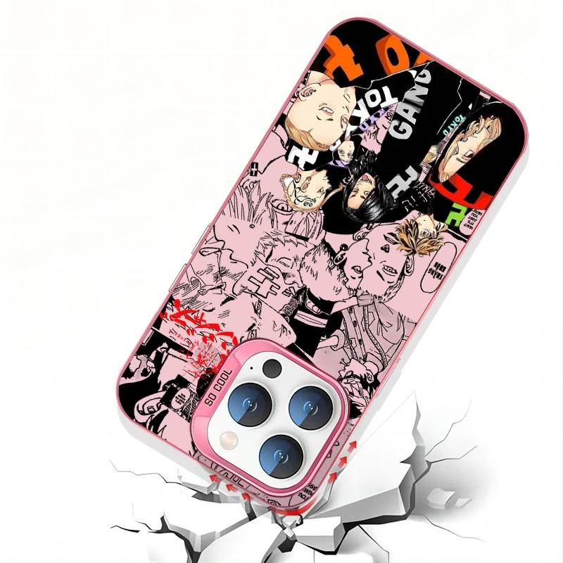 Tokyo Revengers Cartoon Luxury For Redmi Note 13 12 12S 11 11S 11E 10 10T 10S 9C 9T Pro Plus Max Lite 5G Colorful Silver Funda