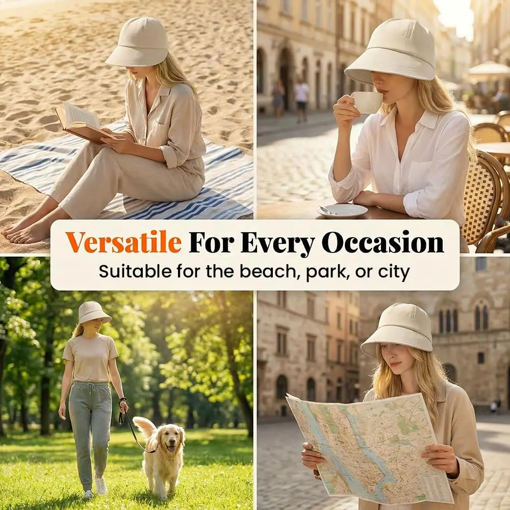 Wide Brim Hat Comfortable Adjustable Sunscreen Hat Sun Hat Multi-Functional For Camping Running Beach Trips