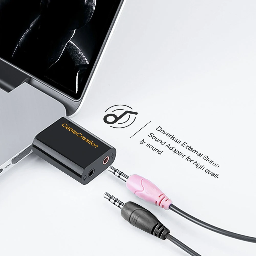 كارت الصوت 3 في 1 جاك USB محول الصوت USB خارجي كارت الصوت ستيريو مع 3.5 مللي متر سماعة و ميكروفون ل PS3 PS4 المحمول