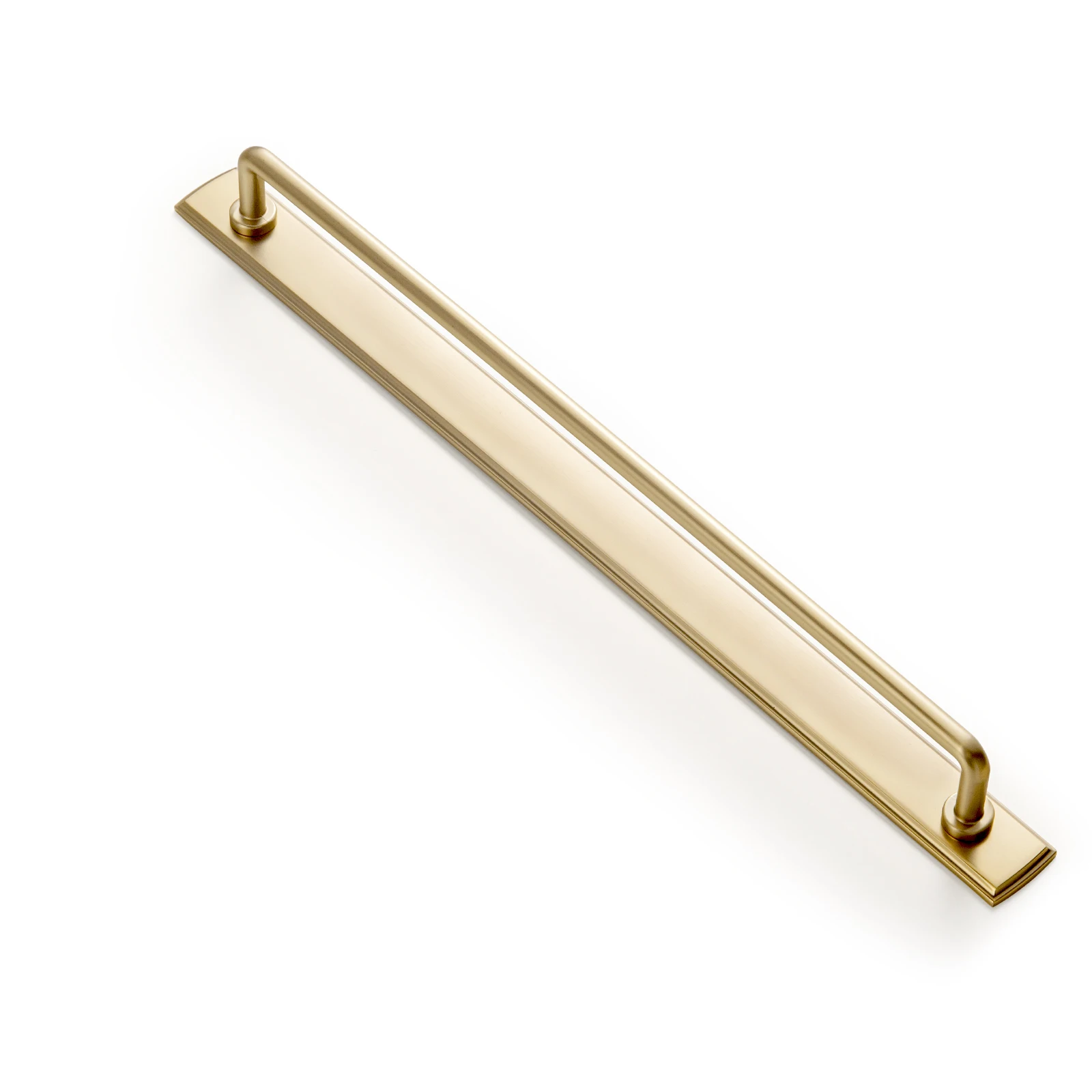 Goo-Ki 2 Pack 5'' Center to Center Brushed Gold Cabinet Bar Pulls with Backplate Modern Drawer Handles Closet Classic Home Kitchen Improvement Hardware