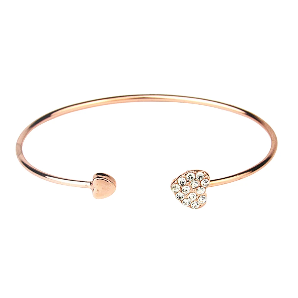 

Heart Shape Bracelet Women Lead free Nickel free Alloy Open Heart Bangle Gift Christmas Birthday Present