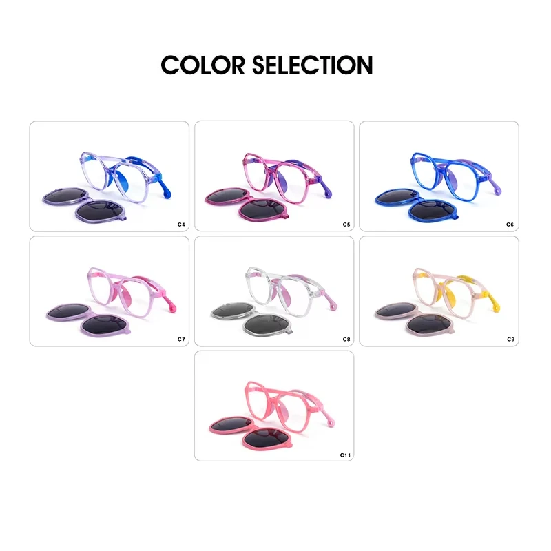 O-Q CLUB Magnetic Clip-on Transparent Glasses Man Children Kids Mens Sunglasses Women TR90 Polarized Luxury Eyeglasses Frame Men