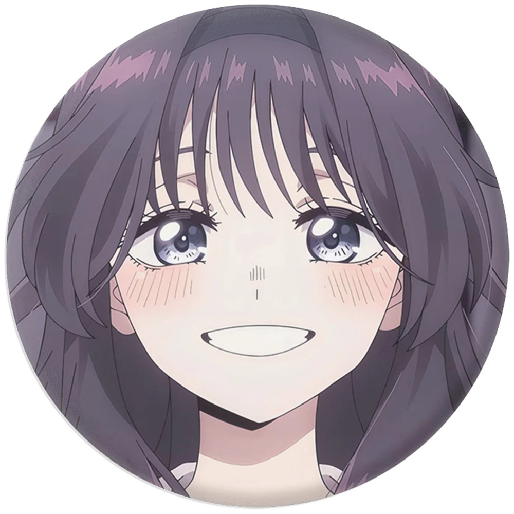 58mm Anime The Fragrant Flower Blooms with Dignity Waguri Kaoruko Cosplay COSTUME Badge Pin SPTE Tinplate Brooch﻿ Prop Gilf