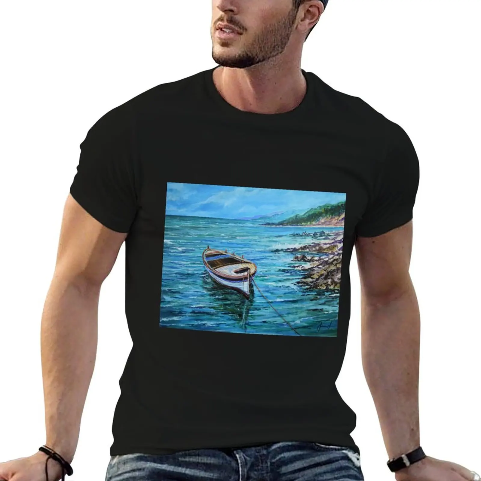 

The Boat T-Shirt man t shirt graphic t shirt vintage compression shirt men
