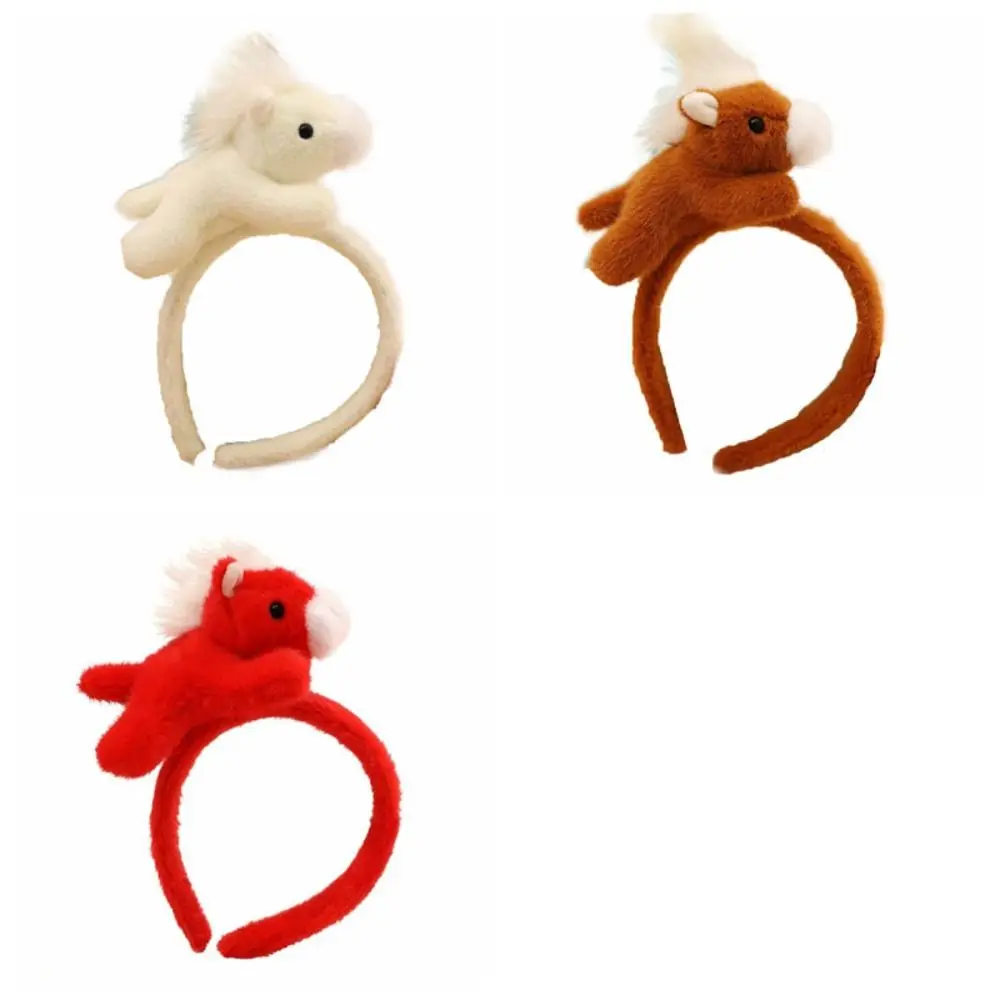 لطيف الكرتون الحصان الشعر هوب المهر 2026 السنة الجديدة عقال التميمة أغطية الرأس السنة الجديدة خوذة حفلة تنكرية