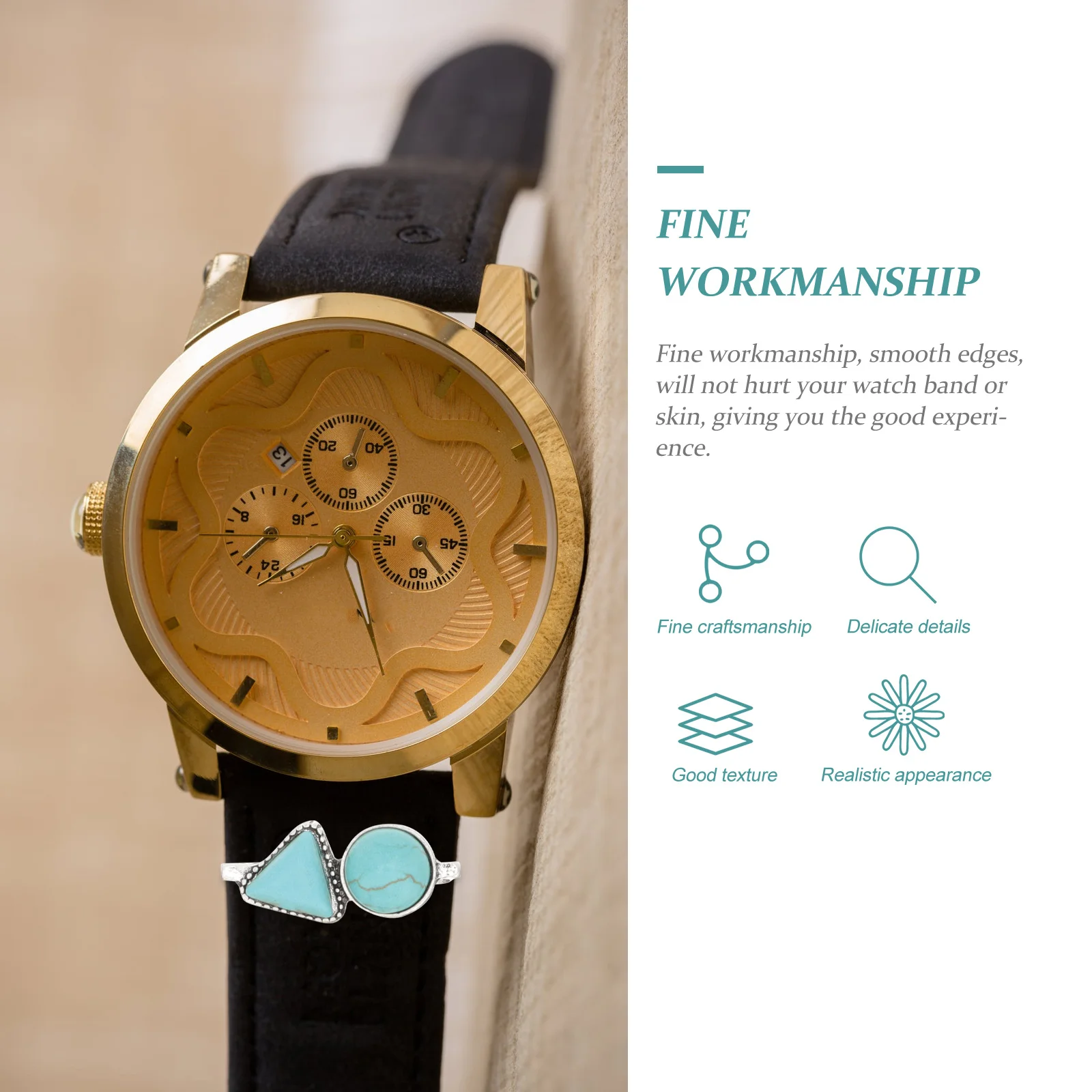 1Set Watchband Decorative Rings Premium Silicone Decor Loops Compatible for Apple Watch Strap Charms Fashion Accessory