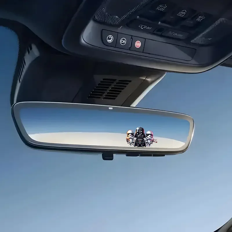 

1 шт. автомобильные наклейки-милые мультяшные зеркальные украшения, самоклеящиеся, глянцевые, легко наклеиваемые, персонализированные аксессуары для автомобиля без следов