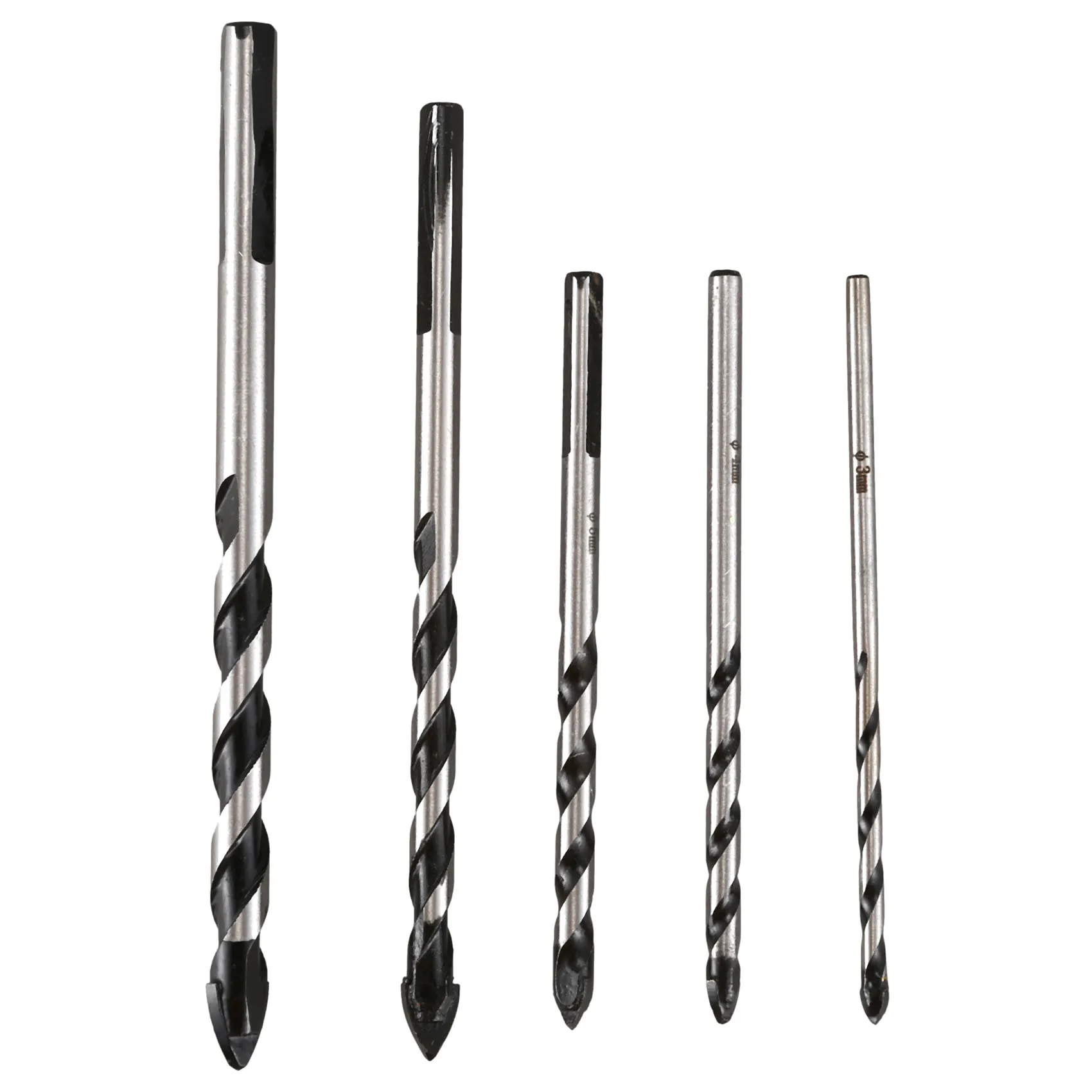 【CYBER MONDAY】5 Pieces Multi-Material Carbide Drill Bit Set for Porcelain Ceramic Tile,Concrete,Brick,Glass,Plastic Masonry and