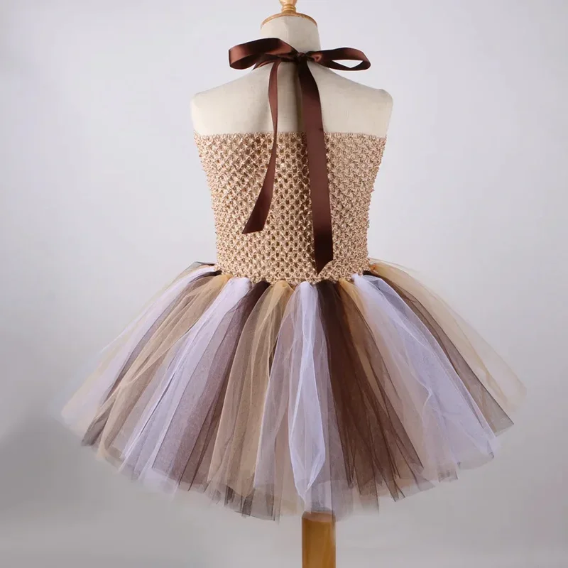 Lion Tutu ชุดสาวสัตว์ฮาโลวีนเครื่องแต่งกายสําหรับเด็กคอสเพลย์ชุดแถบคาดศีรษะเด็กวัยหัดเดินเด็กสาวชุดวันเกิด MN3