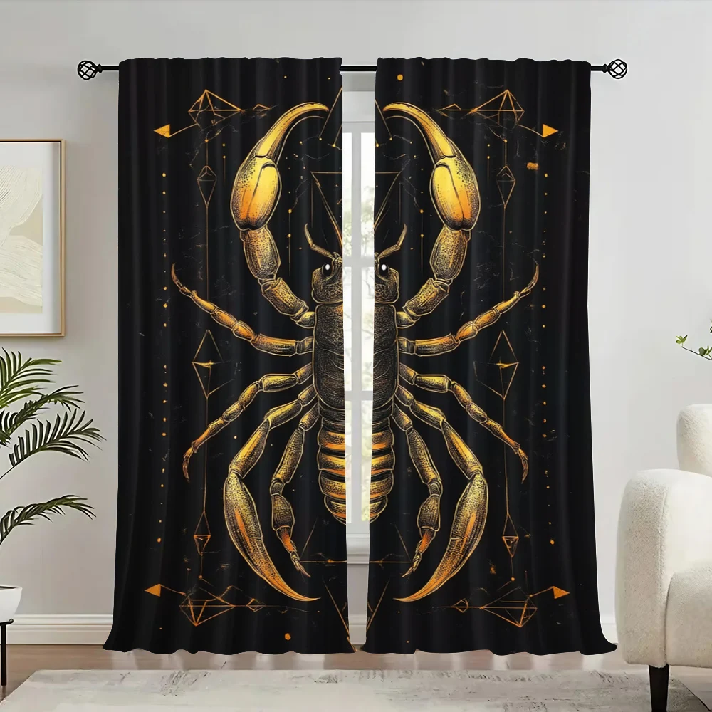 

2pc, Scene Curtain scorpion Durable Polyester,Without Electricity Party Decorations Suitable for Seasonal Decorations