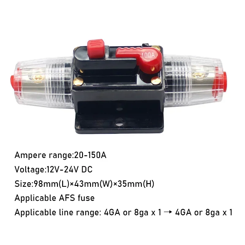 12 -24 V 100A Car  Marine Boat  Manual Reset Switch Inverter Replace automotive Audio Stereo circuit breaker