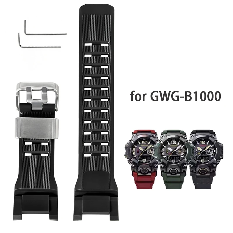 Harz-Silikonarmband für Casio G-SHOCK Big Mud King 3rd 5713 für GWG-B1000 Uhrenarmband Herren Ersatz Sportarmband Zubehör