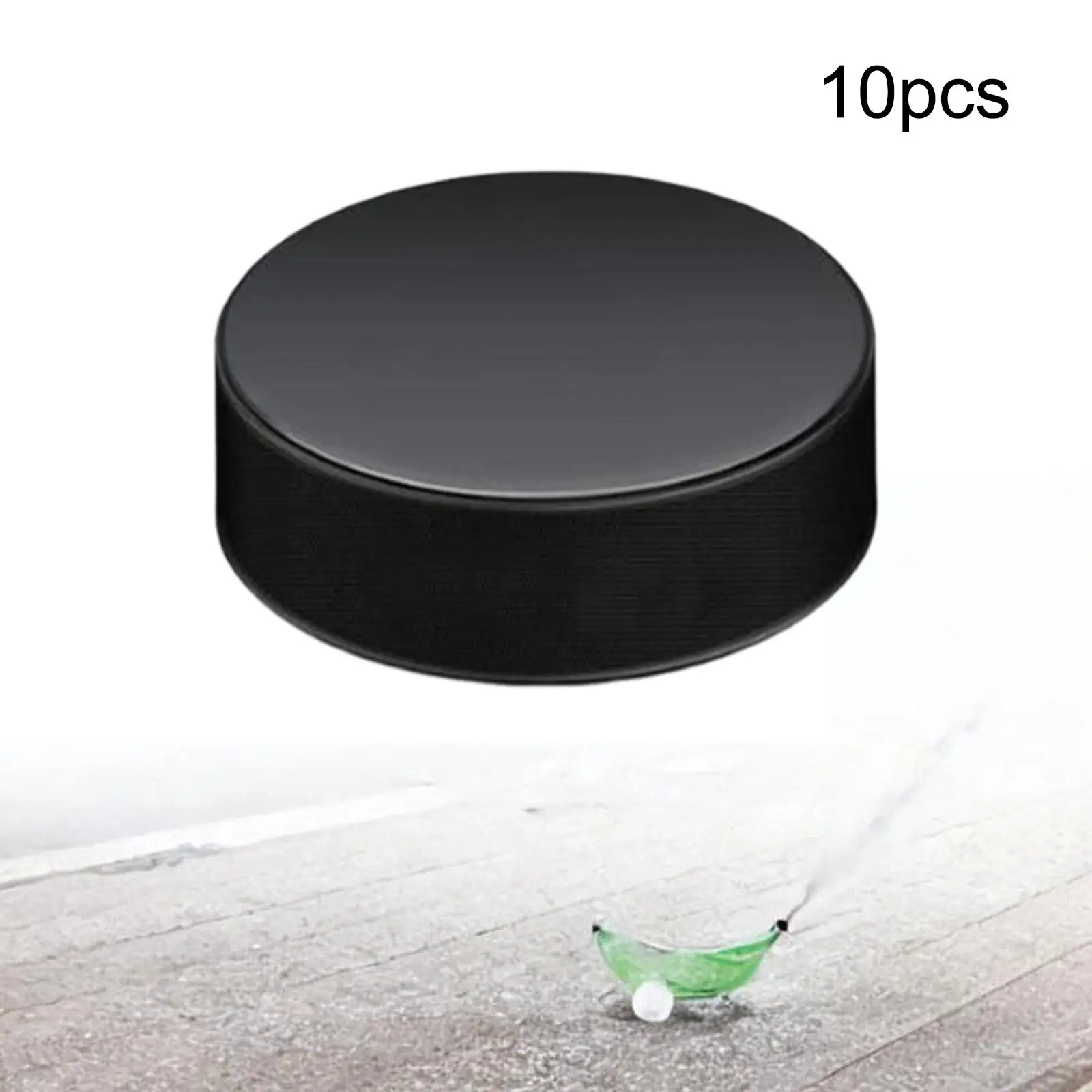 

Hockey Pucks 10 Pack Diameter 3", Thickness 1" Hockey Supplies for Starters Professionals Competition Children Classic Training