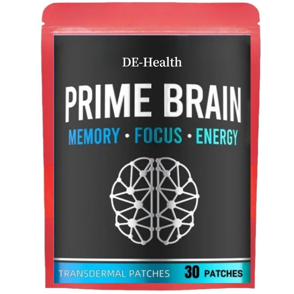 30 Patches Prime Brain Transdermal Patches Ginkgo Biloba, Lion's Mane Pilz, Vitamin B12 für Gedächtnis, Fokusunterstützung