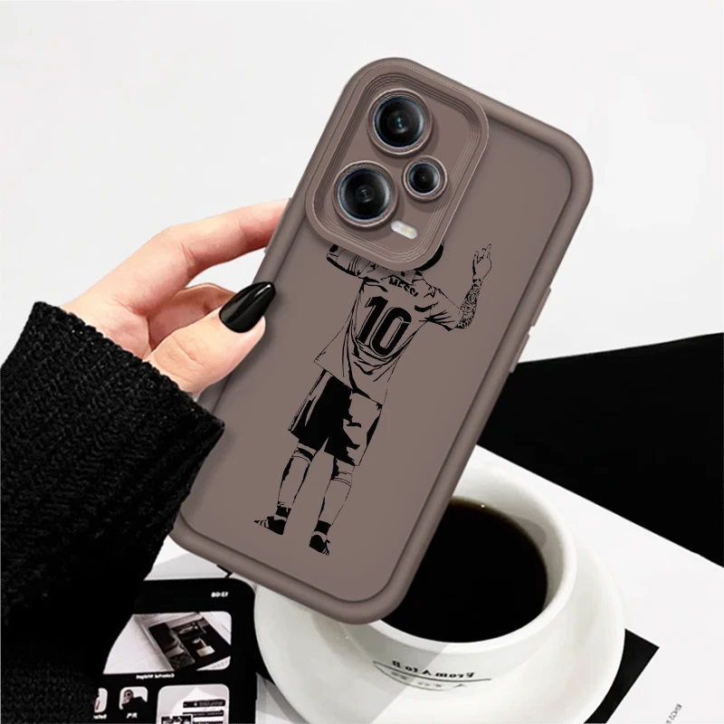 Football Stars No.10 Logo Art Eye Ladder dla Xiaomi Redmi Note 13 12 12C 11 11S 10 10C 10A 9C 9A Pro 5G Back Phone Case