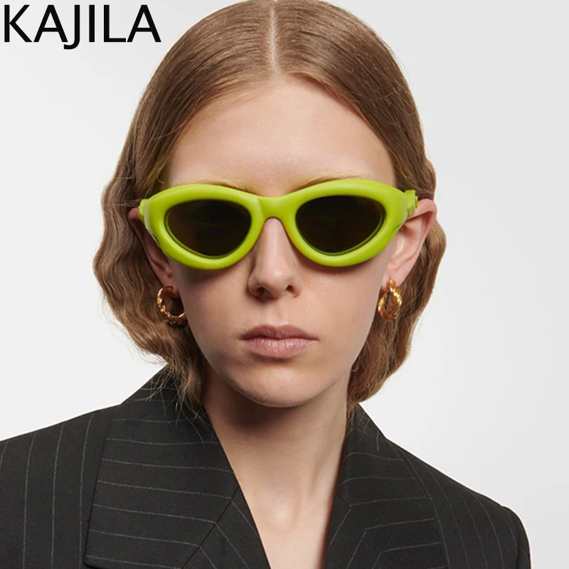 Oval Steampunk Sports Sunglasses Women 2024 Luxury Brand Designer Y2K Punk Sun Glasses For Ladies Retro 2000\'s Eyewear Shades