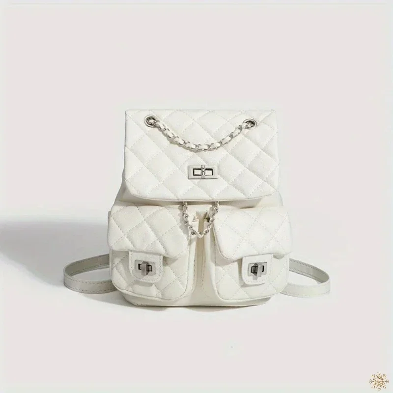 حقيبة ظهر جديدة للطالبات لعام 2026 حقيبة ظهر صغيرة للرياح الطازجة حقيبة ظهر نسائية كورية عصرية بسلسلة صغيرة خفيفة الوزن