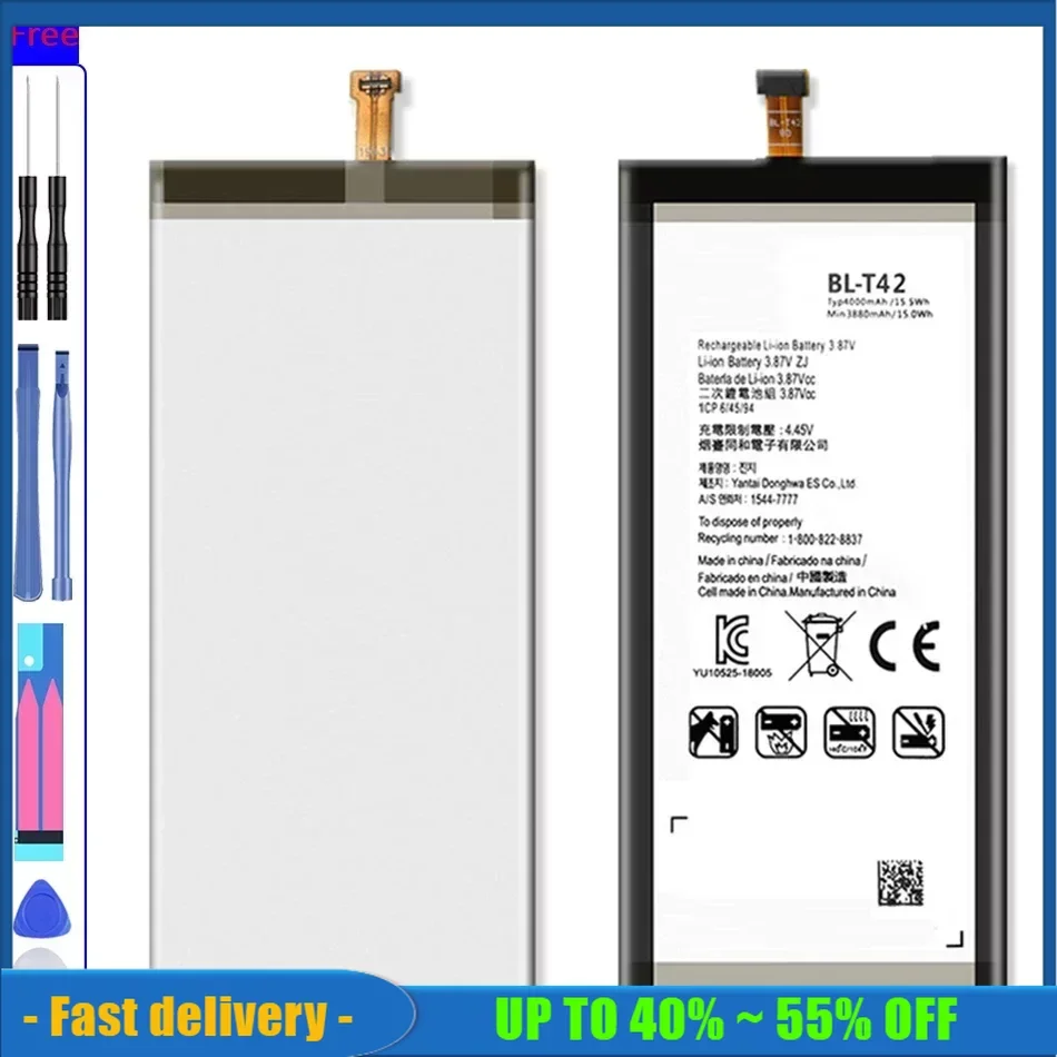 

BL-T42 Battery For LG V50 ThinQ 5G V50ThinQ BL T42 LM-V500 V500N V500EM v500xm Mobile Phone Bateria free tool