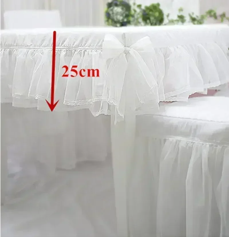 White CUSTOM cover table lace skirt tablecloth elegant table cloth for wedding decorative Round tablecloth bedroom table cover