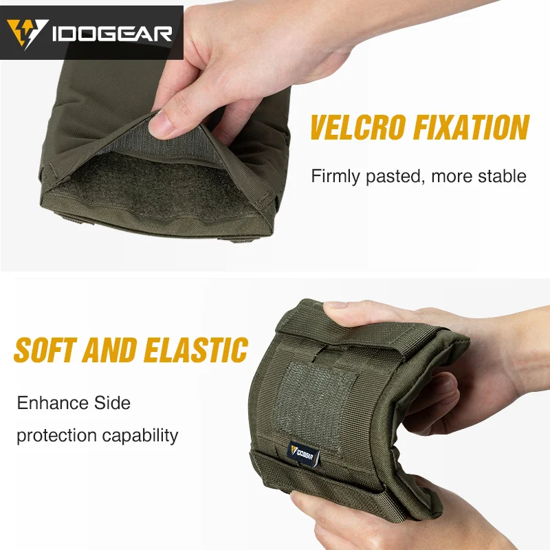 IDOGEAR Tactical Side Plate Pouch For JPC2.0 AVS Vest Molle Hunting Camouflage Side Pouch 35107