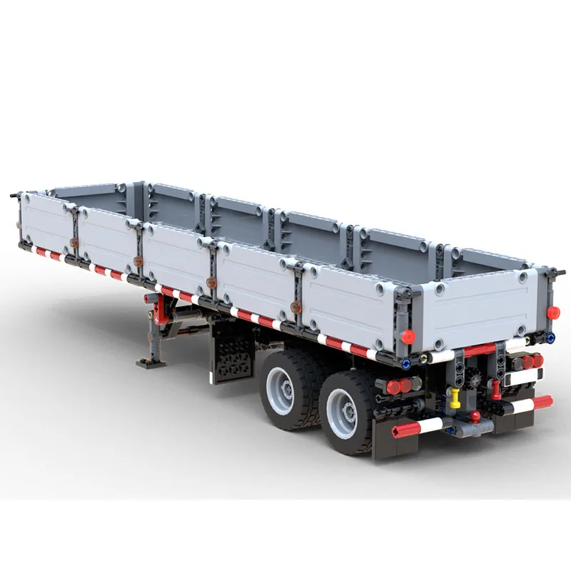 Building Block MOC-75612 Compatible with 37849 42078 Side Opening Flatbed Trailer 638PCS Children\'s Birthday Gift Christmas Toy