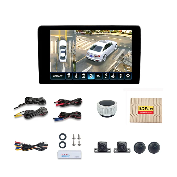 Wemaer OEM 1080P 3D Bird View Recording Device Module Parking System Panoramic 360 Degree Car Camera