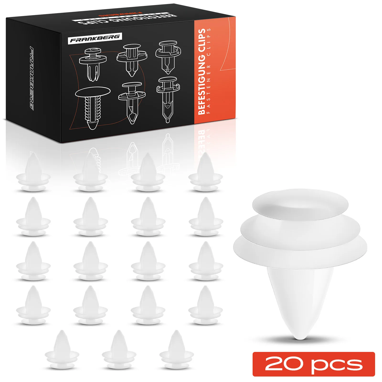 Frankberg 20x bevestigingsclips deurpaneel voor Nissan Juke Almera Micra NP300 Primera 0155309791 20668