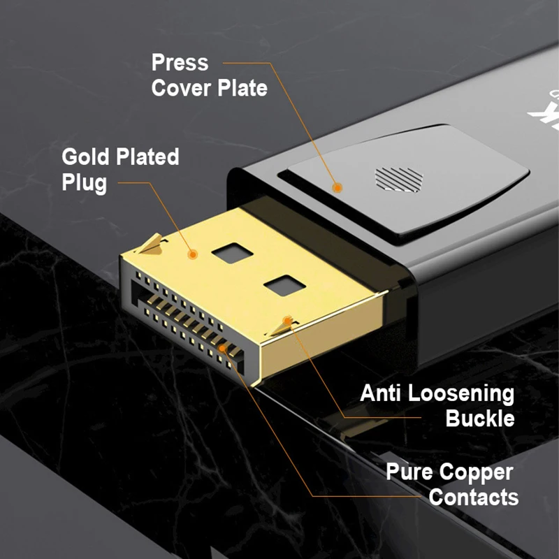 4K 60Hz DP to HDMI Adapter Male To Female Displayport to HDMI Converter Display Port to HDMI-Compatible Connector for PC Monitor