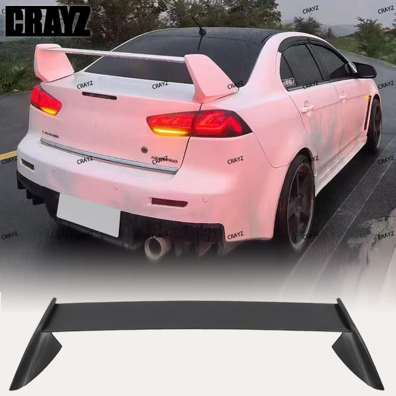 

Для Mitsubishi LANCER EVO черный спойлер 2008-2015, материал ABS, цвет праймера, украшение на хвостовое крыло автомобиля, задний багажник, спойлеры GT