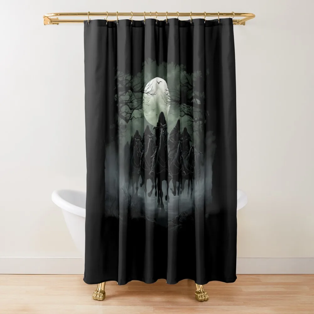 The Nine Riding by the Moon - Fantasy Shower Curtain Modern Accessory Bathrooms Shower Set Curtain