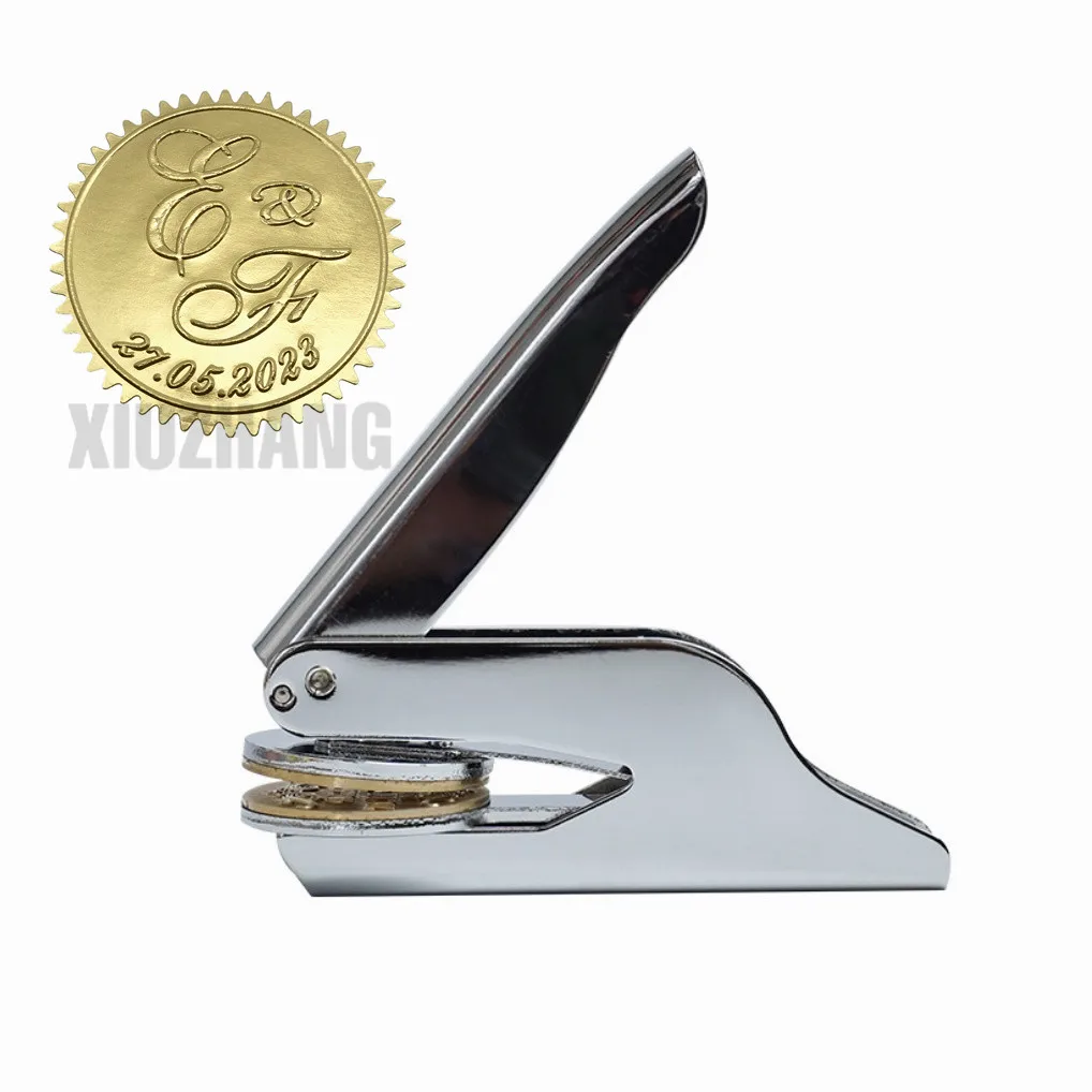 Stainless steel Embossing Stamp Custom Wedding Table Pliers Seal Custom Logo Stamp Leather