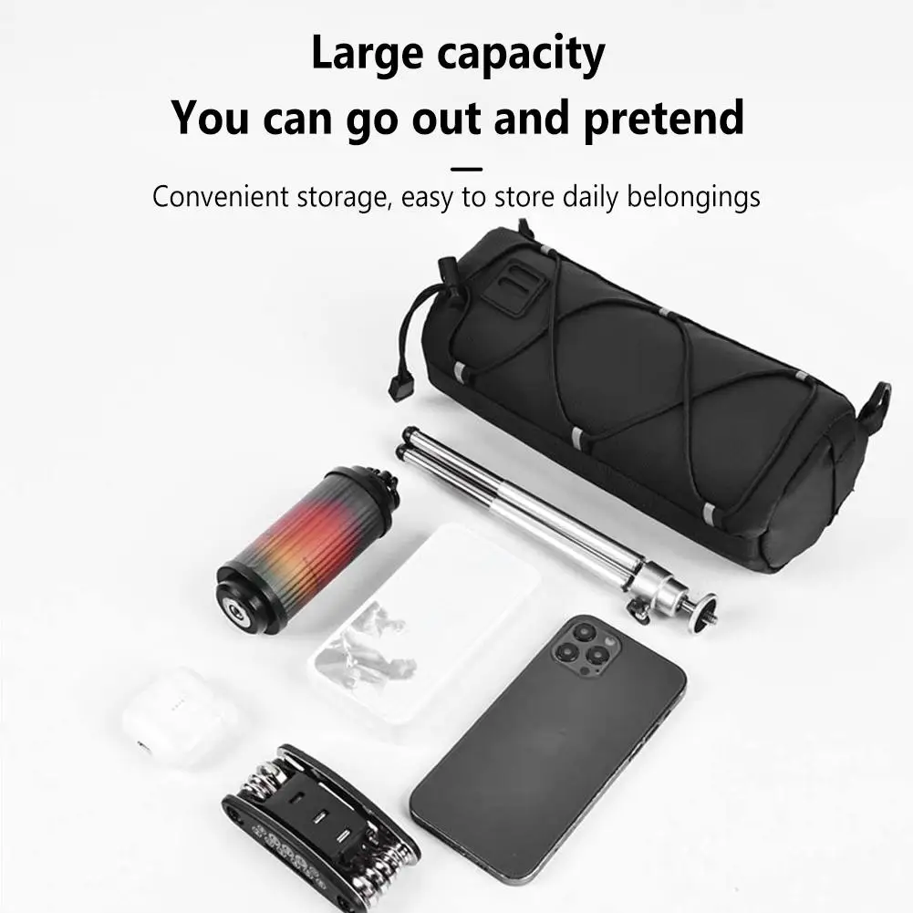 Bike Handlebar Bag Front Bike Bags With Shoulder Strap Handlebar Storage Pouch Pack Mountain Road Bike Barrel Bag Dropshipping