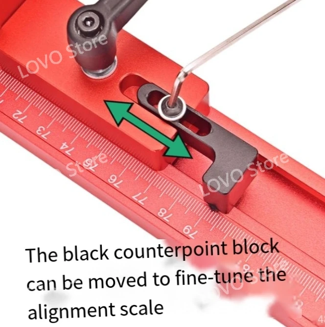 Woodworking type 45 chute limiter guide rail positioner woodworking table flip-chip platform mountain slide adjustable stopper