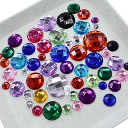 11 colors 8mm&10mm&12mm&14mm&16mm&18mm&20mm&25mm grid round surface flat back rhinestone diy jewelry making accessories
