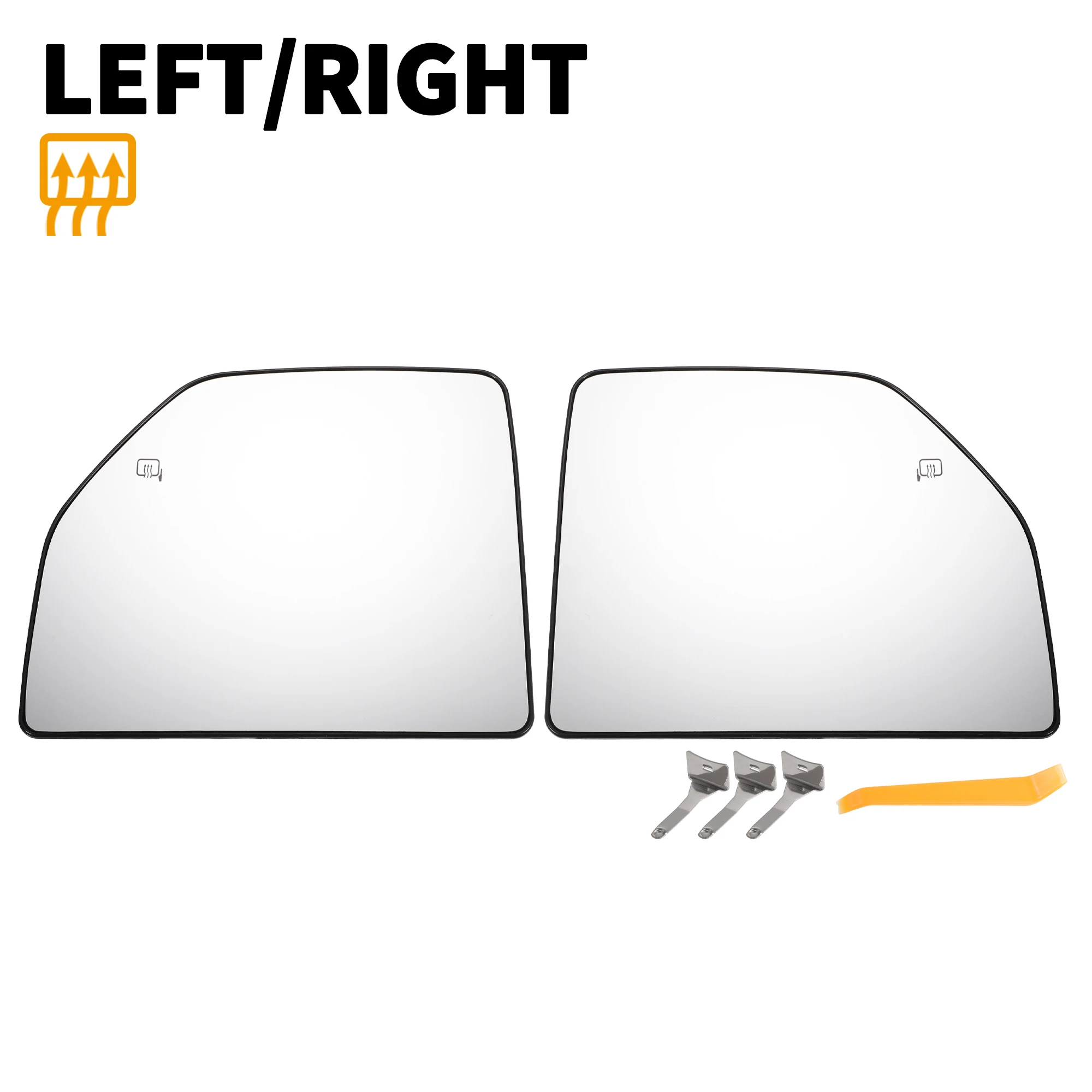 

Applicable to Ford F150, F250, F350, F450, F550 15-20 rearview mirror upper lens rearview mirror heating glass