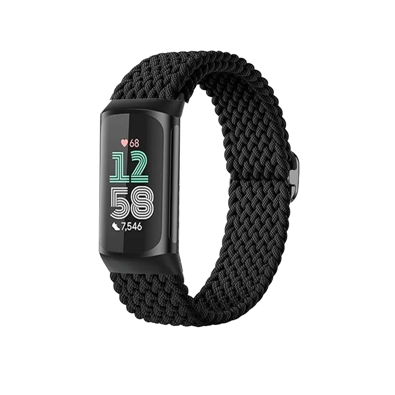 Stretchy Nylon Strap For Fitbit Charge 6 5 Elastic Woven Soft Sport Breathable Watch Band Loop Replacement For Fitbit Charge 5 6 - view 2