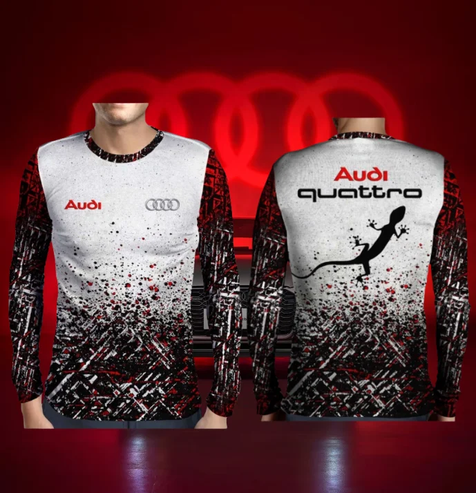 

Audi Authorization New Quattro Racing Long Sleeve Breathable Quick-drying Sweat-absorbing Elastic Motorcycle MTB Downhill Jersey