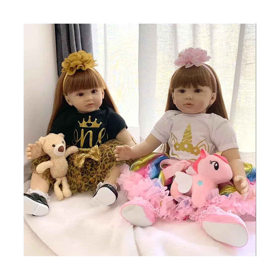 R&B Bebe Realistic Silicone Reborn Twins Soft Menino Baby Alive Dolls for Girls Play Toy with Clothes Material