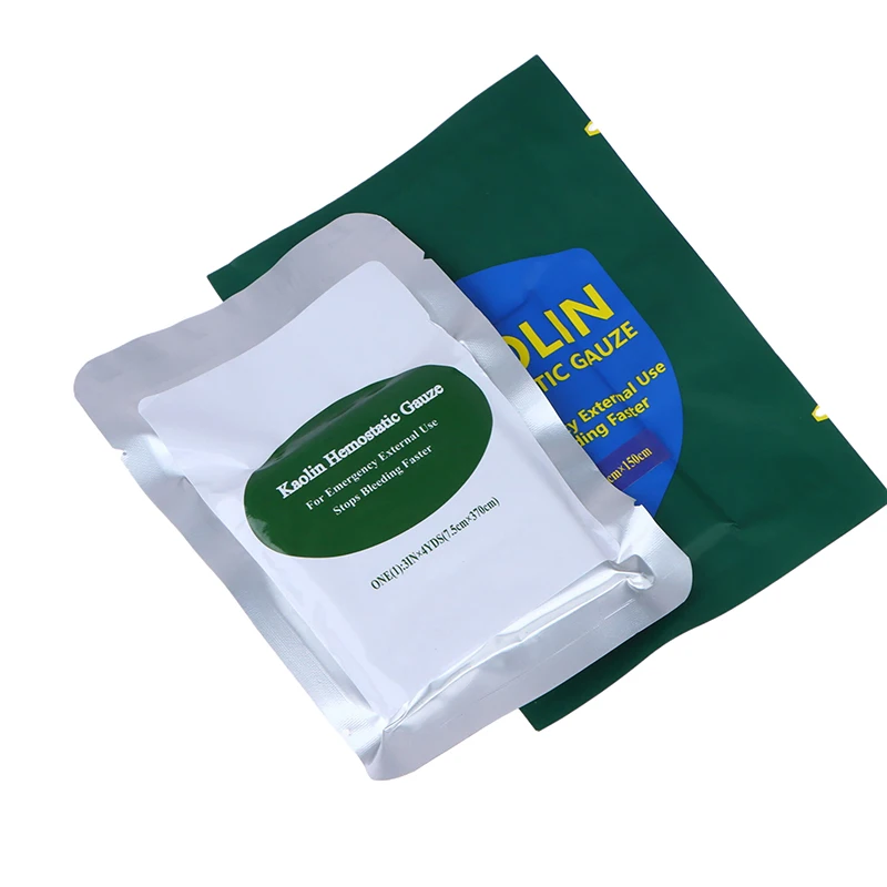 Soluble For Tactical Hemostatic Kaolin Gauze Combat Emergency Trauma Military First Aid Kit Medical Wound Dressing