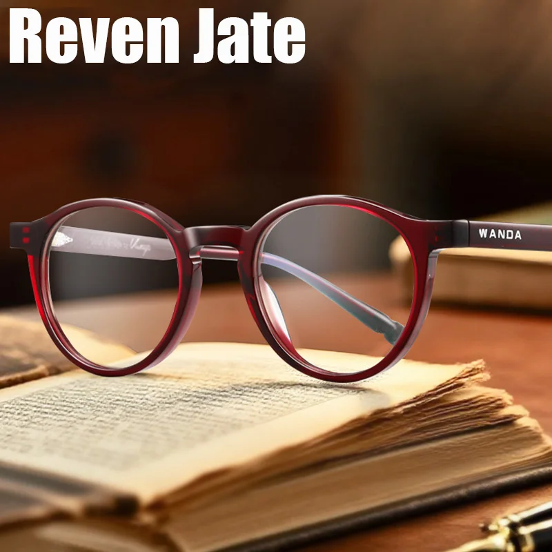 

Reven F22243 Круглая ацетатная полная оправа, гибкая высококачественная оправа для очков для мужчин и женщин, оптическая оправа для очков, очки