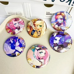 New My Little Pony Rainbow Dash Twilight Sparkle Cute Kawaii Souvenir Pins Brooch Icon Badge for Bags Anime Figure Kids Gifts