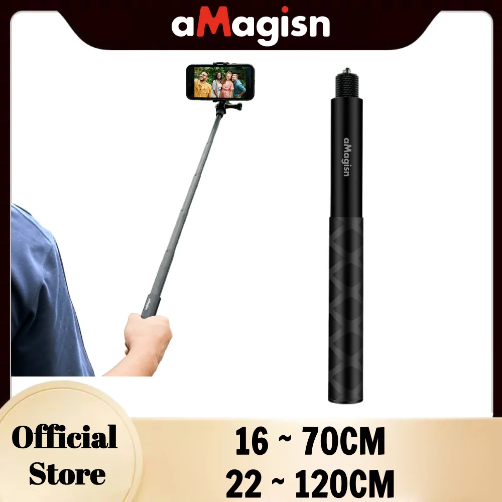 

aMagisn Invisible Selfie Stick 70cm 120cm Monopod Compatible with Action Camera Gopro Max Insta360 ONE RS R X2 X3 X4 Accessories