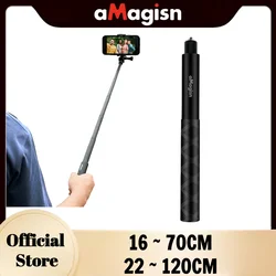 aMagisn Invisible Selfie Stick 70cm 120cm Metal Monopod for Gopro Max / DJI 360 / Insta360 X3 / X4 / X4 Air / X5 Accessories
