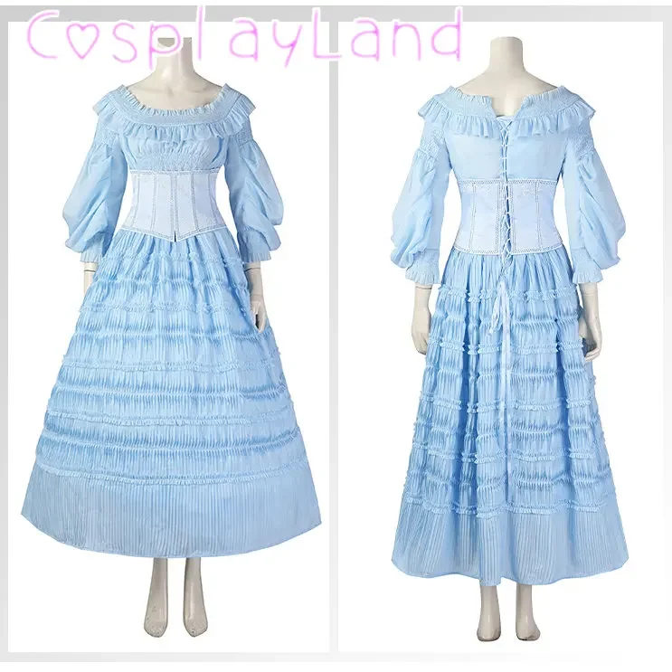 Mulheres Sereia Cosplay Vestido, Carnaval, Roupa de Festa, Princesa, Baile de Baile, Azul